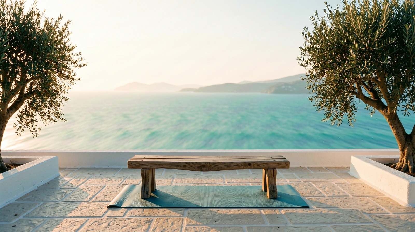 Serene Mediterranean coastline at dawn