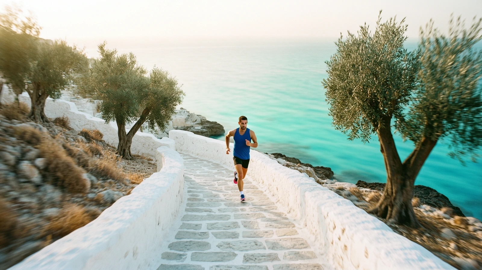 Morning light over the Greek coast